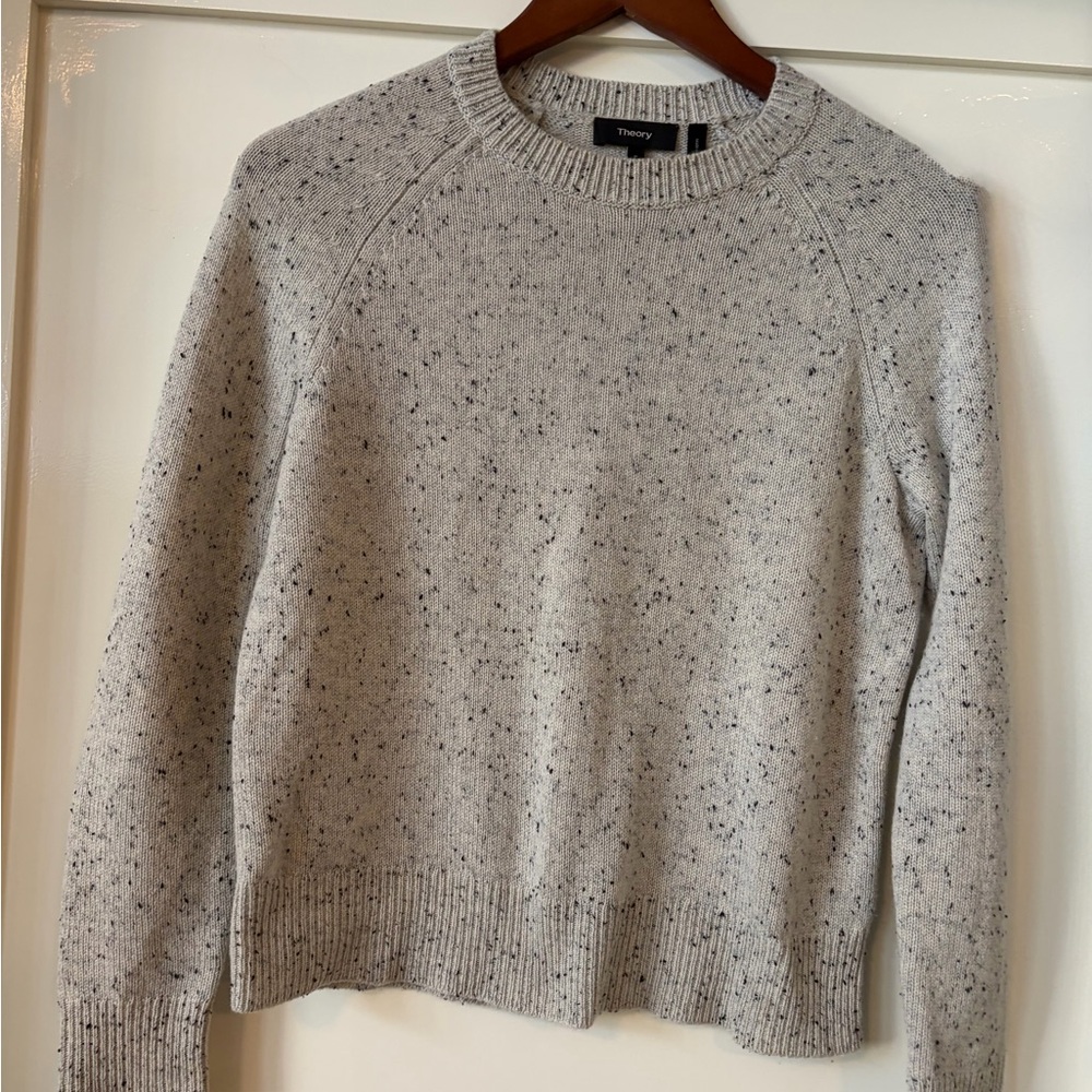 Theory Light Gray Knit Sweater